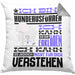 Hundeausführer Geschenk Kaffee-Kissen mit Füllung 40x40 Geschenkidee für Hundeausführer Ich Bin Hundeausführer Ich Kann Es Dir Erklären Jedoch Nicht Für Dich Verstehen Spruch Lustig (Grau) Grau Trendation