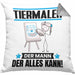 Tiermaler Kissen mit Füllung 40x40 Geschenk für Tiermaler Der Mann Der Alles Kann Geschenkidee zum Geburtstag (Grau) Grau Trendation