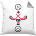 Ice Hockey Kissen mit Füllung 40x40 Geschenk für Ice Hockey Spieler :( + Eishockey = :) Lustige Geschenkidee Geburtstag (Grau) Grau Trendation