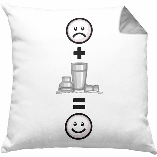 Barkeeper Kissen mit Füllung 40x40 Geschenk für Barkepper :( + Bartender = :) Lustige Geschenkidee Geburtstag (Grau) Grau Trendation