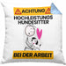 Hundesitter Kissen mit Füllung 40x40 Geschenk Lustiger Spruch Geschenkidee für Hundesitter Achtung Hochleistungs Hundesitter Bei Der Arbeit (Grau) Blau Trendation