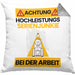 Serienjunkie Kissen mit Füllung 40x40 Geschenk Lustiger Spruch Geschenkidee für Serienjunkie Achtung Hochleistungs Serienjunkie Bei Der Arbeit (Grau) Grau Trendation