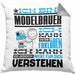 Modelbauer Geschenk Kaffee-Kissen mit Füllung 40x40 Geschenkidee für Modelbauer Ich Bin Modelbauer Ich Kann Es Dir Erklären Jedoch Nicht Für Dich Verstehen Spruch Lustig (Grau) Grau Trendation