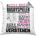 Rugbyspieler Geschenk Kaffee-Kissen mit Füllung 40x40 Geschenkidee für Rugbyspieler Ich Bin Rugbyspieler Ich Kann Es Dir Erklären Jedoch Nicht Für Dich Verstehen Spruch Lustig (Grau) Grau Trendation