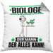 Biologe Kissen mit Füllung 40x40 Geschenk für Biologe Der Mann Der Alles Kann Geschenkidee zum Geburtstag (Grau) Grau Trendation