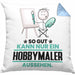 Hobbymaler Geschenk Kissen mit Füllung 40x40 So Gut Kann Nur Ein Hobbymaler Aussehen Geschenkidee (Grau) Blau Trendation