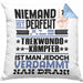 Taekwondo-Kämpfer Geschenk Kissen mit Füllung 40x40 Lustige Geschenkidee für Taekwondo-Kämpfer Geburtstag Niemand Ist Perfekt Aber Als Taekwondo-Kämpfer Ist Man Nah Dran (Grau) Blau Trendation