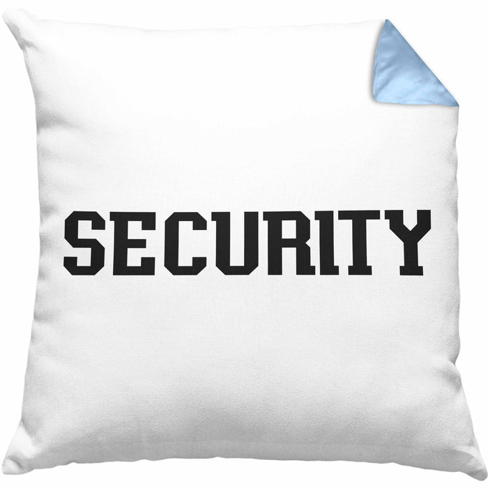 Security Kissen mit Füllung 40x40 für Türsteher Wächter Geschenk für Beschützer (Grau) Blau Trendation