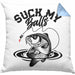 Fischer Karpfen Angler Geschenk Kissen mit Füllung 40x40 Fischer Fisch Suck My Balls Anglergeschenke (Grau) Blau Trendation