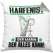 Harfenist Kissen mit Füllung 40x40 Geschenk für Harfenist Der Mann Der Alles Kann Geschenkidee zum Geburtstag (Grau) Grau Trendation