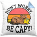 Lustige Kissen mit Füllung 40x40 "Don't Worry Be Cappy" lustiges Geschenk für Capybara-Liebhaber (Grau) Blau Trendation