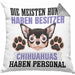 Chihuahua Besitzer Kissen mit Füllung 40x40 Geschenk Lustiger Spruch Geschenkidee Besitzerin Chihuahua Haben Personal (Grau) Grau Trendation