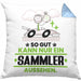 Sammler Geschenk Kissen mit Füllung 40x40 So Gut Kann Nur Ein Sammler Aussehen Geschenkidee (Grau) Blau Trendation