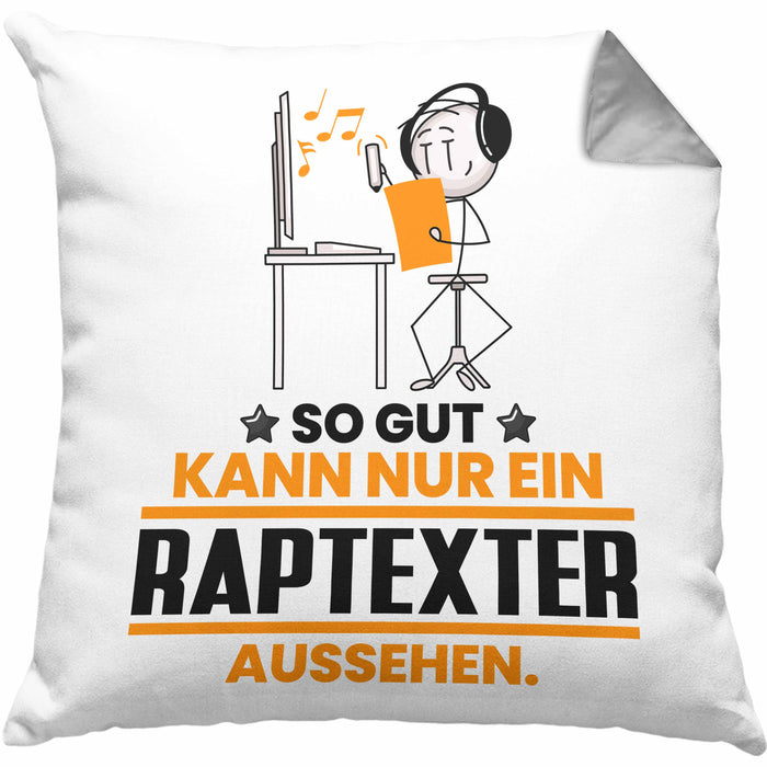Raptexter Geschenk Kissen mit Füllung 40x40 So Gut Kann Nur Ein Raptexter Aussehen Geschenkidee (Grau) Grau Trendation