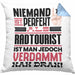 Radtourist Geschenk Kissen mit Füllung 40x40 Lustige Geschenkidee für Radtourist Geburtstag Niemand Ist Perfekt Aber Als Radtourist Ist Man Nah Dran (Grau) Blau Trendation