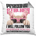 Französische Bulldogge Besitzerin Kissen mit Füllung 40x40 Geschenk Lustiger Spruch Geschenkidee Personal Stalker (Grau) Grau Trendation