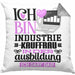 Industriekauffrau Ausbildung Start Geschenk Kissen mit Füllung 40x40 Ich Bin Industriekauffrau In Der Ausbildung Ich Darf Das Geschenkidee (Grau) Grau Trendation
