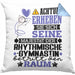 RhythmischeGymnastin Geschenk Kissen mit Füllung 40x40 Lustiger Spruch Erheben Sie Sich Der RhythmischeGymnastin Betritt den Raum (Grau) Blau Trendation