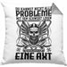 Wikinger Kissen mit Füllung 40x40 Geschenk Nicht alle Probleme Schwert Lösen Axt Mittelalter Kaffee-Kissen mit Füllung 40x40 (Grau) Grau Trendation
