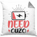 Need Ouzo Kissen mit Füllung 40x40 Geschenk Griechenland Geschenkidee (Grau) Grau Trendation