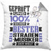 Straßenmusiker Geschenk Lustiger Spruch für Straßenmusiker Geschenkidee Bester Straßenmusiker Der WeltKissen mit Füllung 40x40 (Grau) Grau Trendation