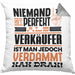 Verkäufer Geschenk Kissen mit Füllung 40x40 Lustige Geschenkidee für Verkäufer Geburtstag Niemand Ist Perfekt Aber Als Verkäufer Ist Man Nah Dran (Grau) Grau Trendation