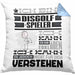 Discgolf-Spieler Geschenk Kaffee-Kissen mit Füllung 40x40 Geschenkidee für Discgolf-Spieler Ich Bin Discgolf-Spieler Ich Kann Es Dir Erklären Jedoch Nicht Für Dich Verstehen Spruch Lustig (Grau) Blau Trendation