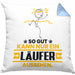 Läufer Geschenk Kissen mit Füllung 40x40 So Gut Kann Nur Ein Läufer Aussehen Geschenkidee (Grau) Blau Trendation