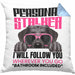 Labrador Besitzerin Kissen mit Füllung 40x40 Geschenk Lustiger Spruch Geschenkidee Personal Stalker (Grau) Blau Trendation