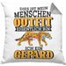 Lustige Gepard Kissen mit Füllung 40x40 Spruch Kostüm Geschenkidee (Grau) Grau Trendation