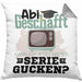 Abi Geschafft Abitur Prüfung Bestanden Kissen mit Füllung 40x40 Geschenk Kann Ich Jetzt Weiter Serie Gucken Serienjunkie Geschenkidee (Grau) Grau Trendation