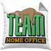 Arbeit Kissen mit Füllung 40x40 "Team Homeoffice" - Geschenkidee für Faultier-Fans (Grau) Grau Trendation