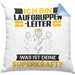 Laufgruppenleiter Kissen mit Füllung 40x40 Geschenk für Laufgruppenleiter Geburtstag Lustiger Spruch Was Ist Deine Superkraft (Grau) Blau Trendation