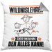 Wildnislehrer Kissen mit Füllung 40x40 Geschenk für Wildnislehrer Der Mann Der Alles Kann Geschenkidee zum Geburtstag (Grau) Grau Trendation