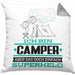 Camper Geschenk Kissen mit Füllung 40x40 Ich Bin Camper Aber Sag Doch Einfach Superheld Lustige Geschenkdiee für Camper (Grau) Grau Trendation