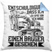 Bagger-Fan Liebhaber Kissen mit Füllung 40x40 Geschenk Baggerfahrer Entschuldigung Dass Ich Zu Spät Bin Ich Habe Einen Bagger Gesehen (Grau) Blau Trendation