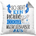 So Sieht Ein Richtig Cooler Musikliebhaber Aus Geschenk Kissen mit Füllung 40x40 Lustiger Spruch Geschenkidee (Grau) Grau Trendation