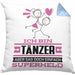 Tänzer Geschenk Kissen mit Füllung 40x40 Ich Bin Tänzer Aber Sag Doch Einfach Superheld Lustige Geschenkdiee für Tänzer (Grau) Blau Trendation