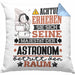 Astronom Geschenk Kissen mit Füllung 40x40 Lustiger Spruch Erheben Sie Sich Der Astronom Betritt den Raum (Grau) Blau Trendation