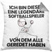 Softballspieler Geschenk Kissen mit Füllung 40x40 Lustige Geschenkidee Geburtstag für Softballspieler Ich Bin Dieser Legendäre Softballspieler Von Dem Alle Geredet Haben (Grau) Grau Trendation
