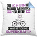 Mountainbike-Guide Kissen mit Füllung 40x40 Geschenk für Mountainbike-Guide Geburtstag Lustiger Spruch Was Ist Deine Superkraft (Grau) Blau Trendation