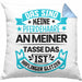Haflinger Kissen mit Füllung 40x40 Geschenk Pferde-Liebhaberin Haflinger-Liebhaberin Geschenkidee Pferde Reiterin (Grau) Blau Trendation