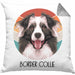 Border Collies Besitzer Kissen mit Füllung 40x40 Geschenk Lustiger Spruch Geschenkidee Border Collies Mama Papa (Grau) Grau Trendation