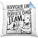 Herrchen Und Hund Das Perfekte Choas Team Kissen mit Füllung 40x40 Geschenk für Hundebesitzer Geschenkidee (Grau) Blau Trendation