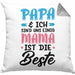 Mama Geschenk Kissen mit Füllung 40x40 Papa Und Ich Sind Uns Einig Mama Ist Die Beste Geschenkidee Muttertagsgeschenk von Sohn Tochter (Grau) Grau Trendation