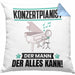 Konzertpianist Kissen mit Füllung 40x40 Geschenk für Konzertpianist Der Mann Der Alles Kann Geschenkidee zum Geburtstag (Grau) Blau Trendation