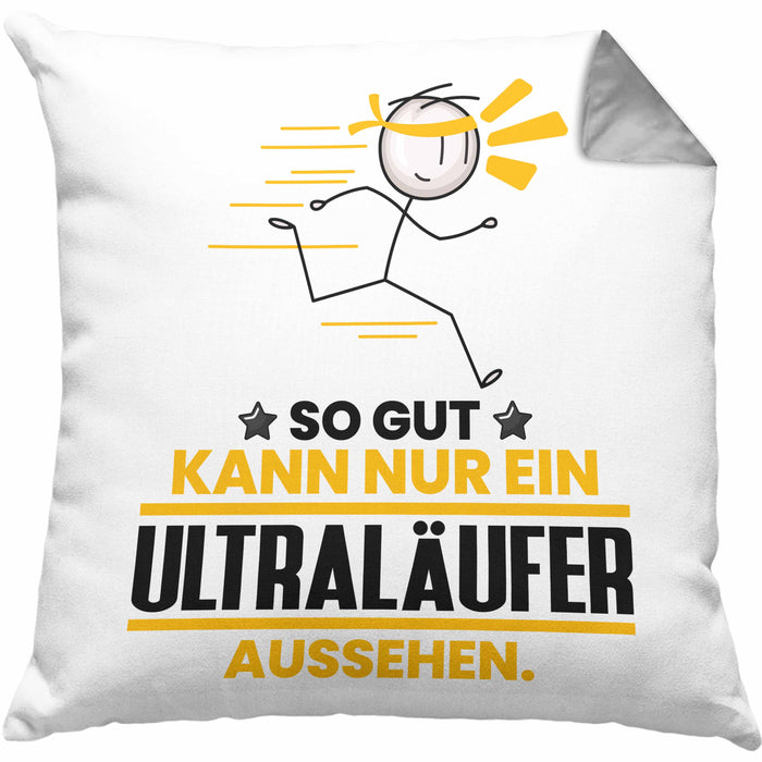 Ultraläufer Geschenk Kissen mit Füllung 40x40 So Gut Kann Nur Ein Ultraläufer Aussehen Geschenkidee (Grau) Grau Trendation