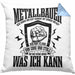 Schweißen Kissen mit Füllung 40x40 Geschenk Schmied Schweißer Geschenkidee Spruch Metallbauer (Grau) Blau Trendation