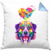 Border Collie Herz Farbe Besitzer Kissen mit Füllung 40x40 Geschenk Lustiger Spruch Geschenkidee Border Collie Liebhaber (Grau) Blau Trendation