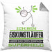 Eiskunstläufer Geschenk Kissen mit Füllung 40x40 Ich Bin Eiskunstläufer Aber Sag Doch Einfach Superheld Lustige Geschenkdiee für Eiskunstläufer (Grau) Grau Trendation